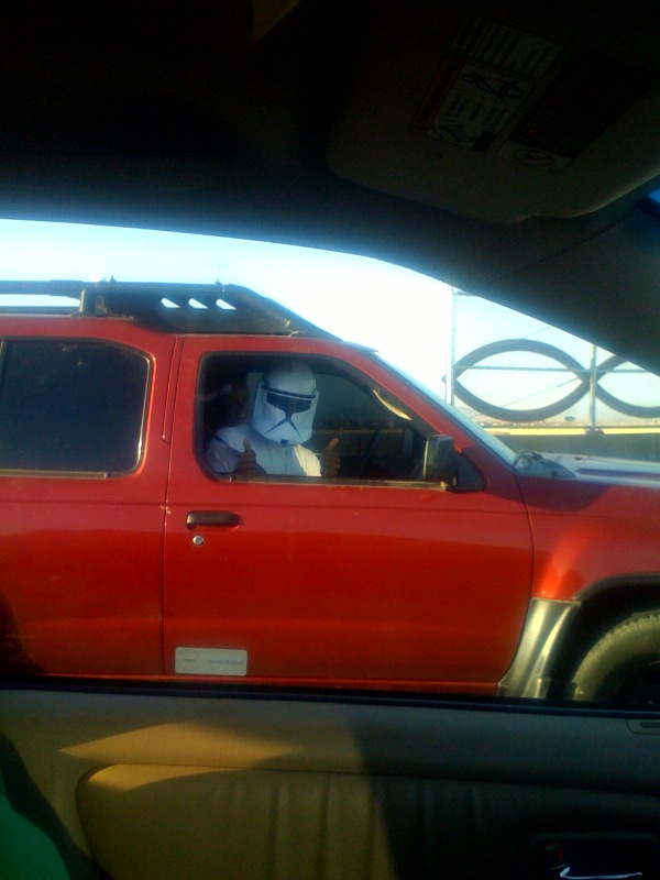 My mom took a picture of this red car.  She sent me that picture.